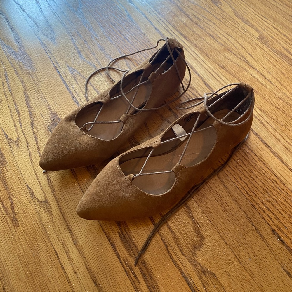 Lace up flats